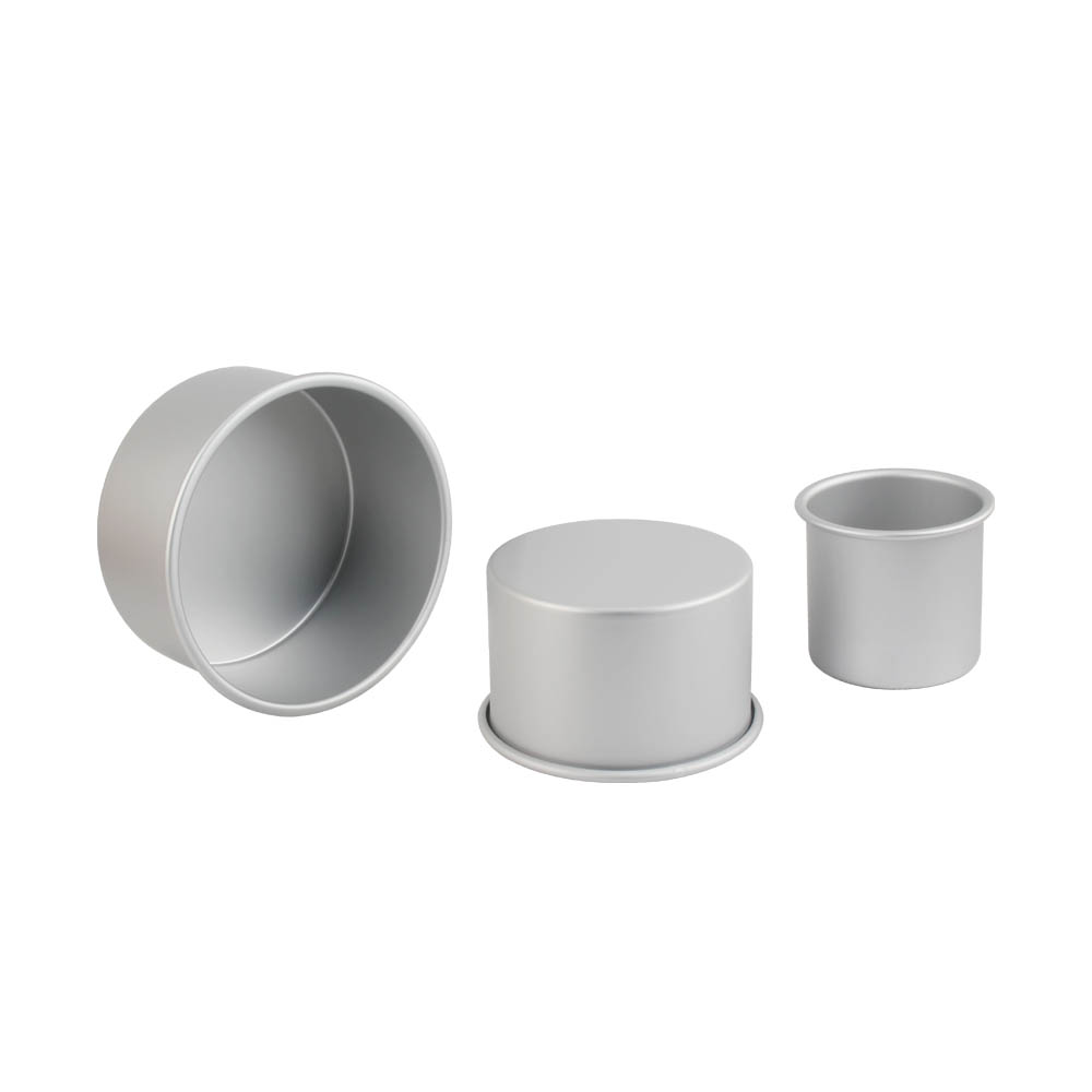 Aluminum Round Cake Pans, 3-Piece Set with 8-Inch, 6-Inch and 4-Inch Cake Pans — 3
