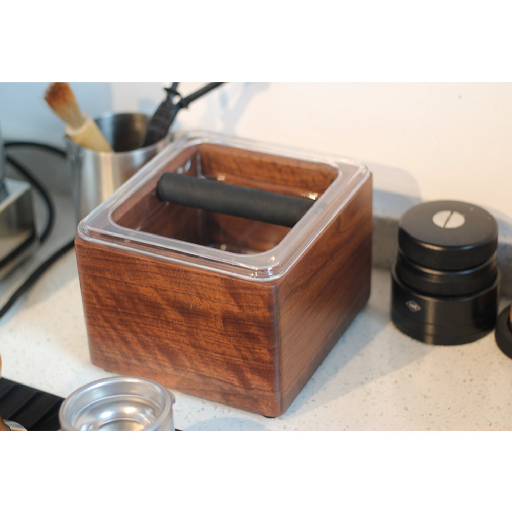Coffee Knock Box With Durable Knock Bar, Espresso Accessories — 6