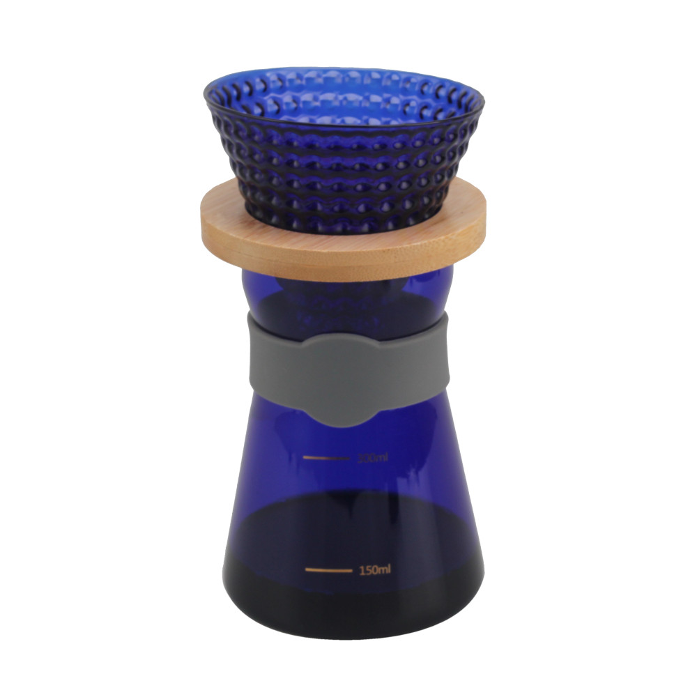 Coffee Dripper With Wood Collar, Drip Coffee Brewer Pour Over Set — product information