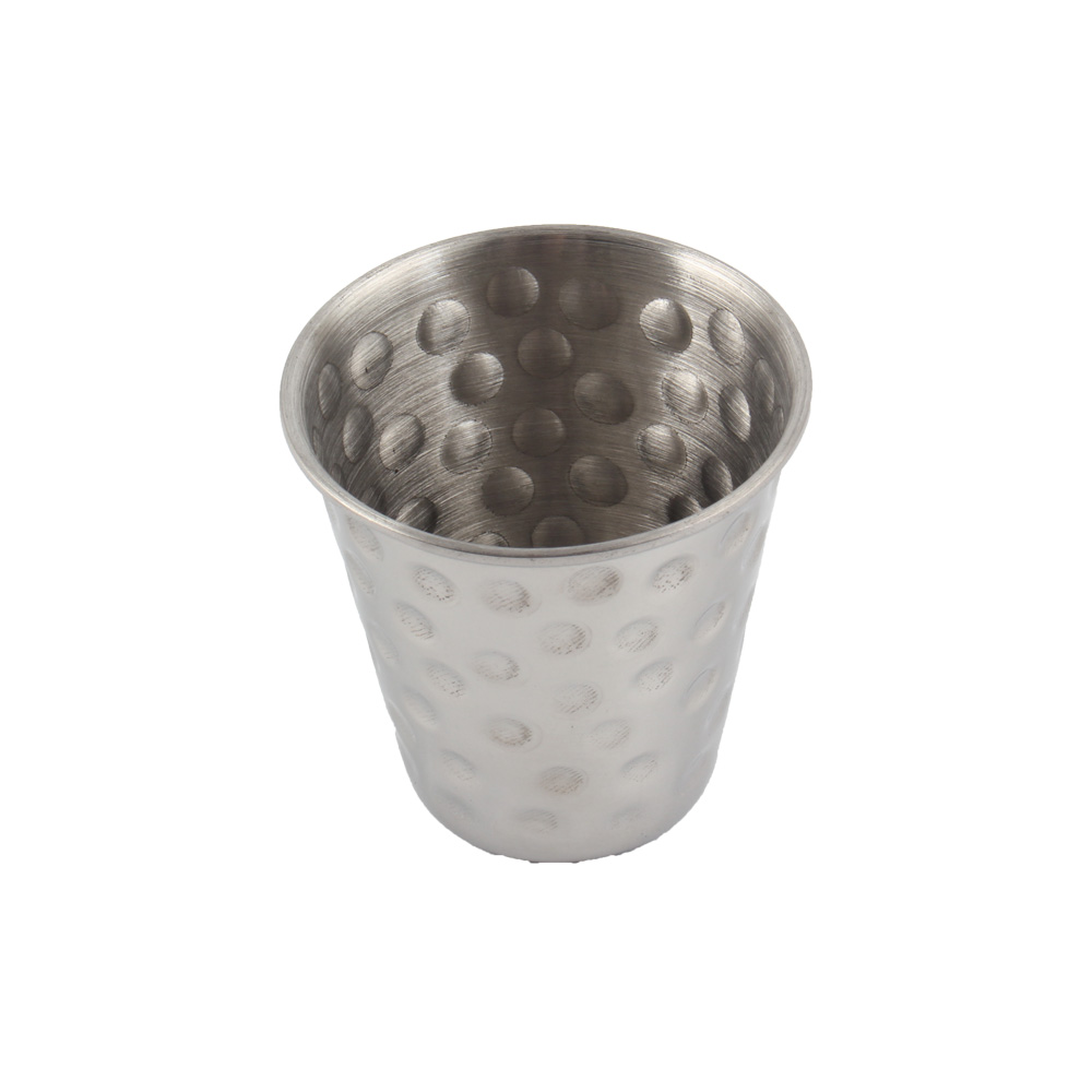 Stainless Steel Espresso Cups, Hammer Pattern Coffee Cups — product information