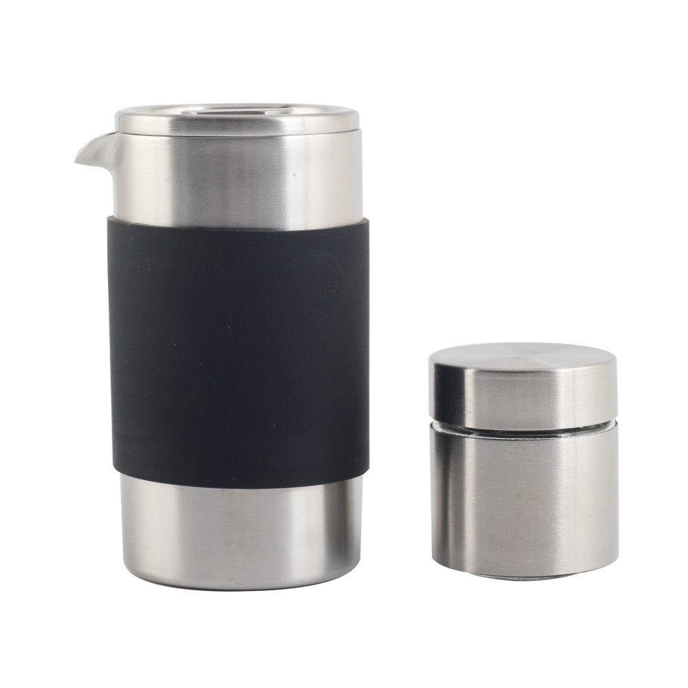 Portable Stainless Steel Coffee Press With Small Jar — 2
