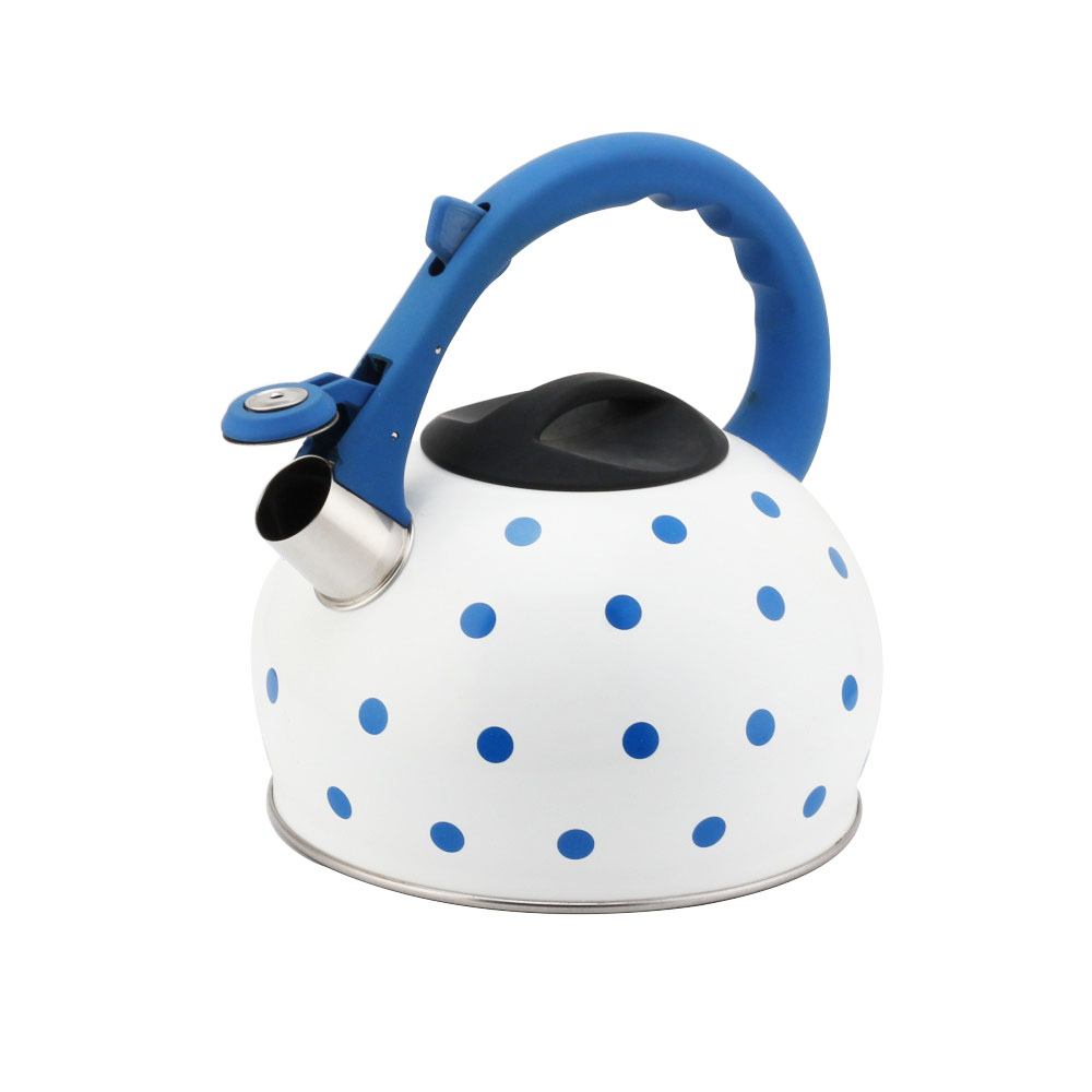 Stainless Steel Tea Kettle With Whistling Sound-Blue — 3