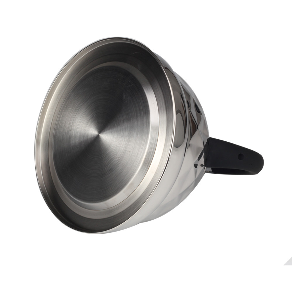 Stainless Steel Whistling Tea Kettle With Silicone Handle for Kitchen Camping — 3