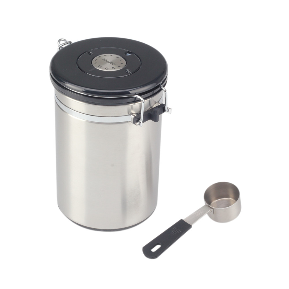 Coffee Canister Airtight Storage Container With Scoop, Date Tracker — 6