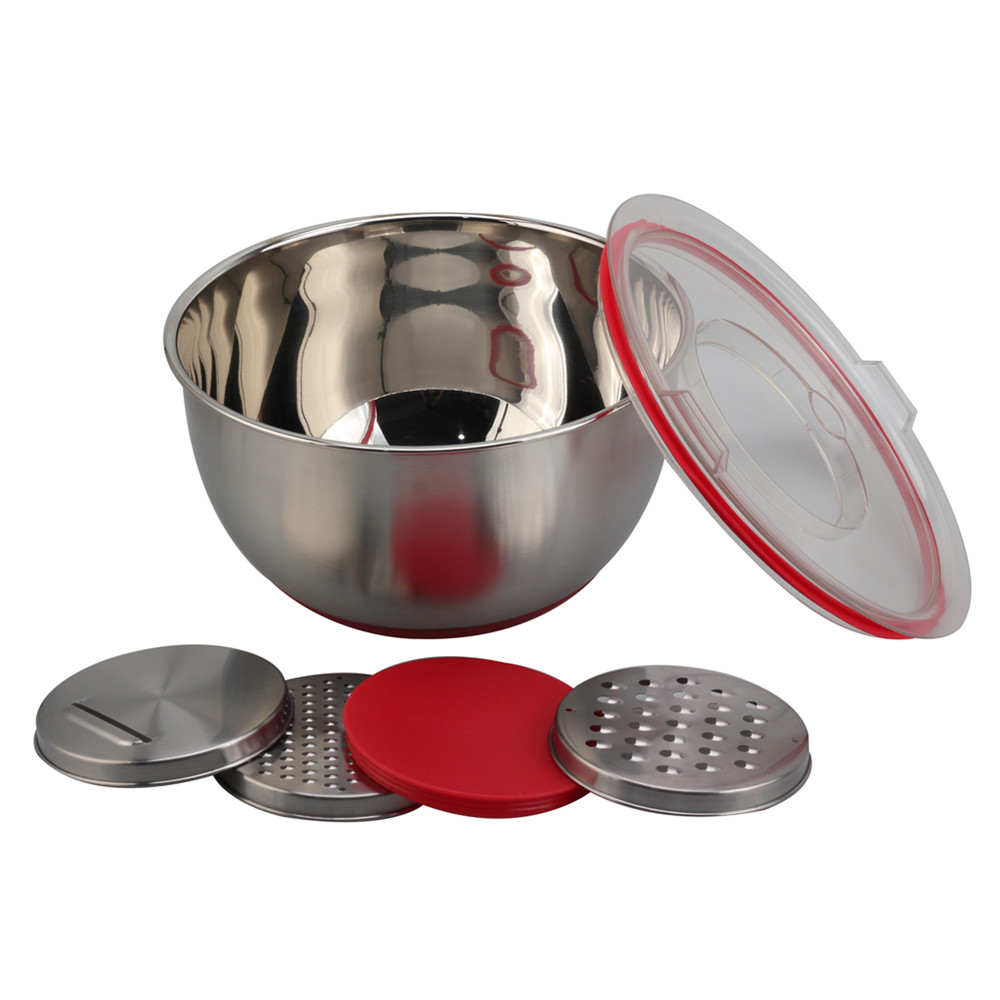 Silicone Base Mixing Bowl With 3pcs Graters — 7
