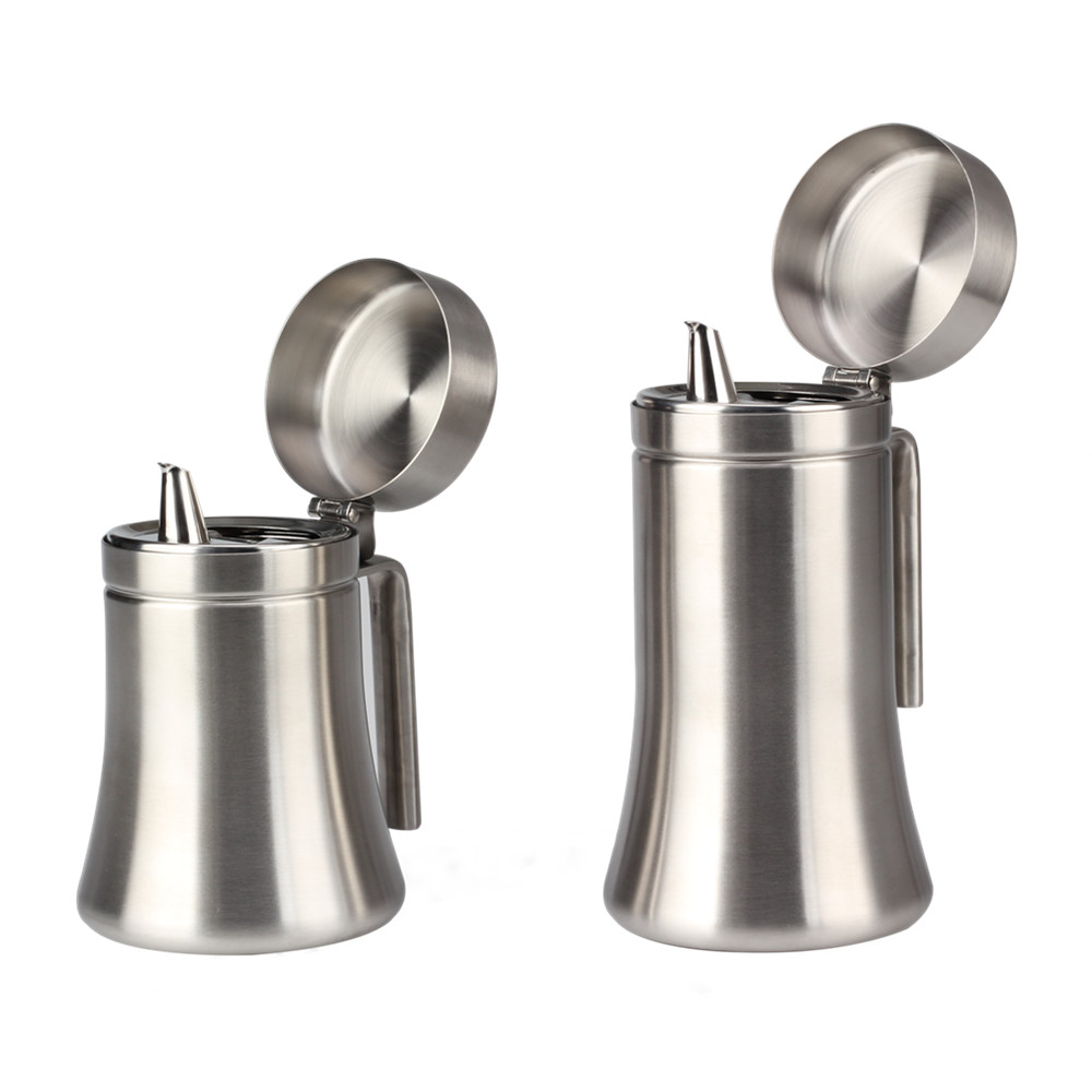 800/1000ml Stainless Steel Oil Dispensing Bottles Oil Storage Can for Home Kitchen — 2