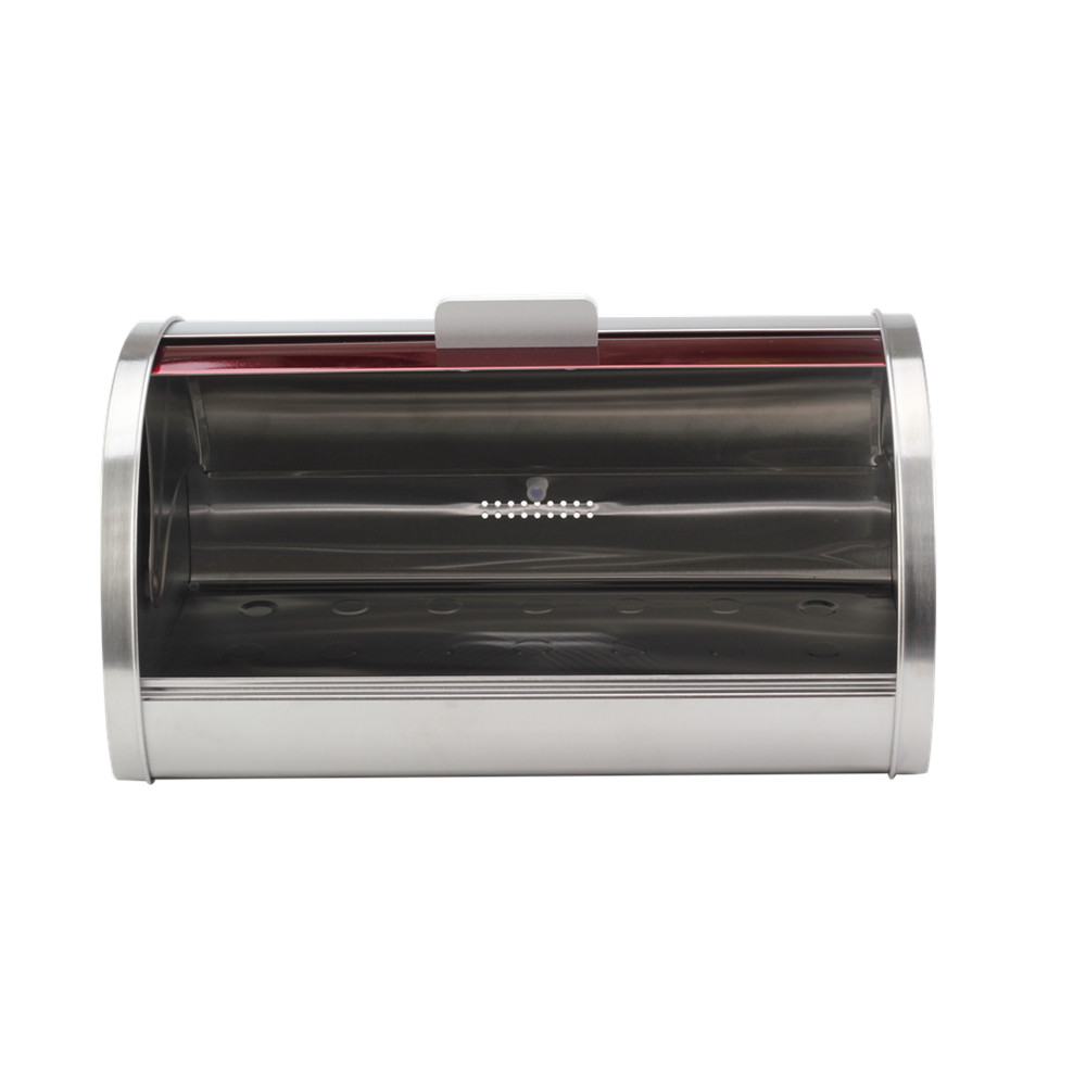 Metal Bread Box Set - Roll Up Cover Bread Storage Container with Stainless Steel Body for Kitchen Organizer — product information