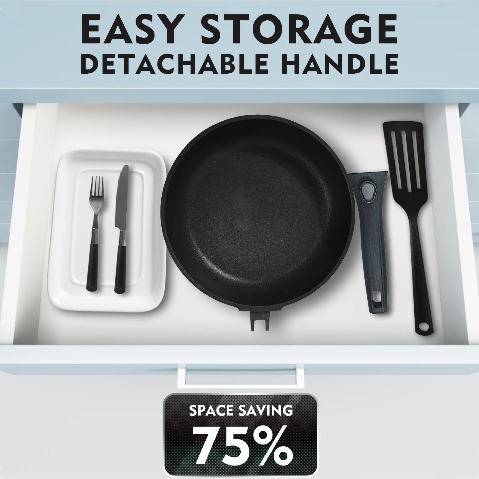 Non-Stick Die-Cast Deep Frying Pan — 5