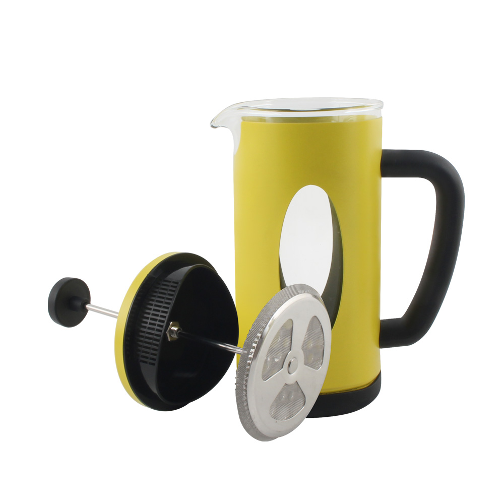 Heat Resistant Thickened Borosilicate Glass Stainless Steel Brewer, Coffee French Press — 5