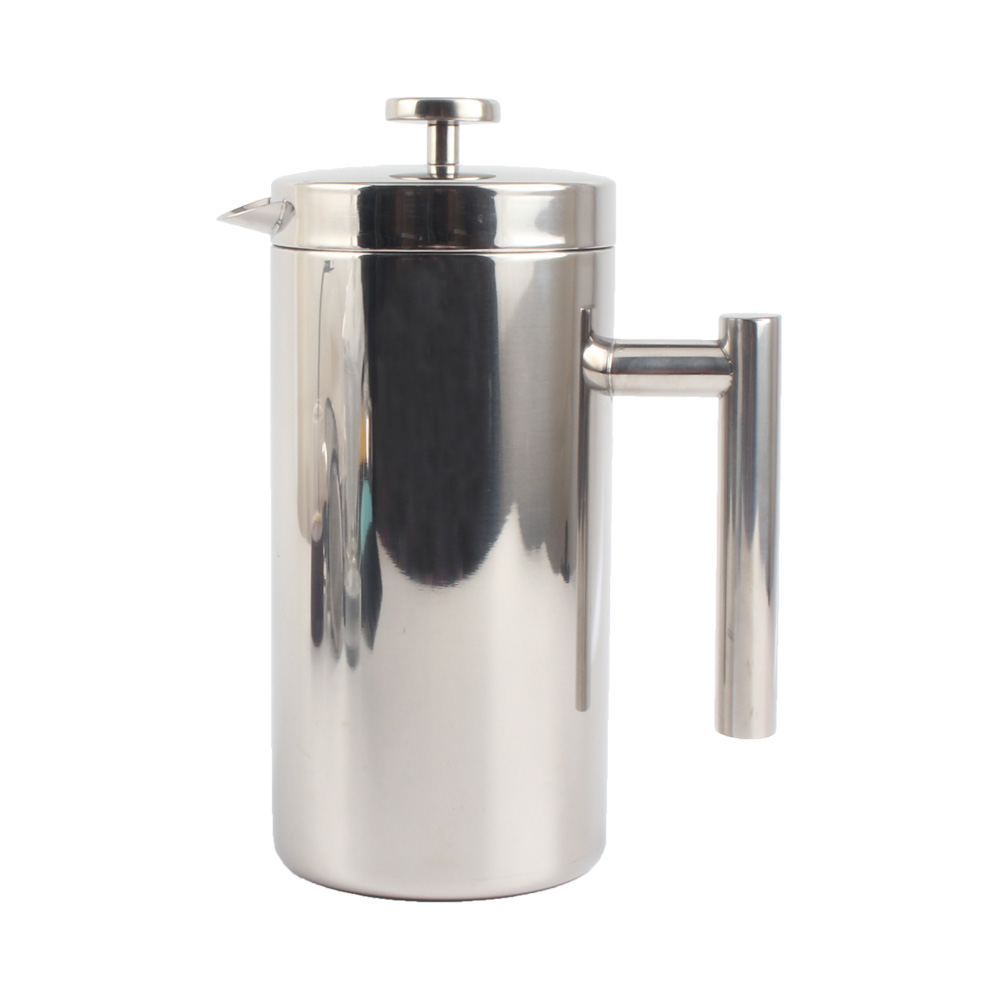Double-Walled Insulated Stainless Steel French Press, 1 Litre Coffee Maker