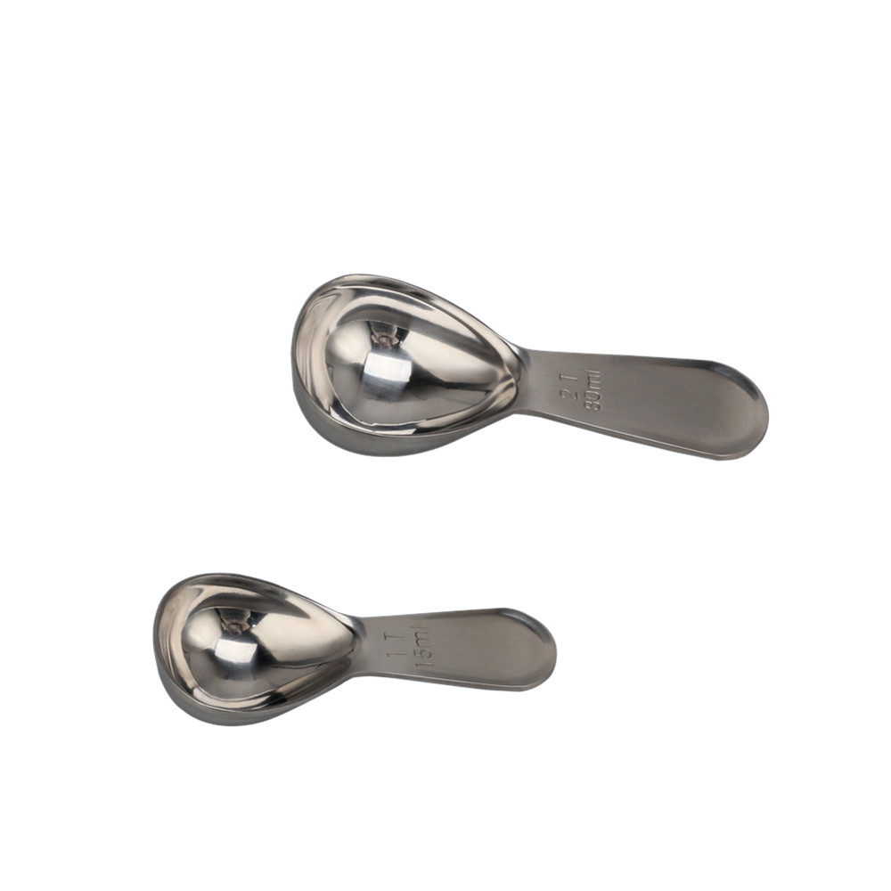 Coffee Scoop in 2 Sizes(15ml And 30ml), Stainless Steel Measuring Spoons — 2