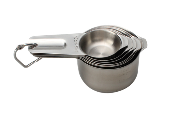 Premium Stackable Stainless Steel Cups Measuring Set for Gift Dry Liquid Ingredients Cooking Baking — product information