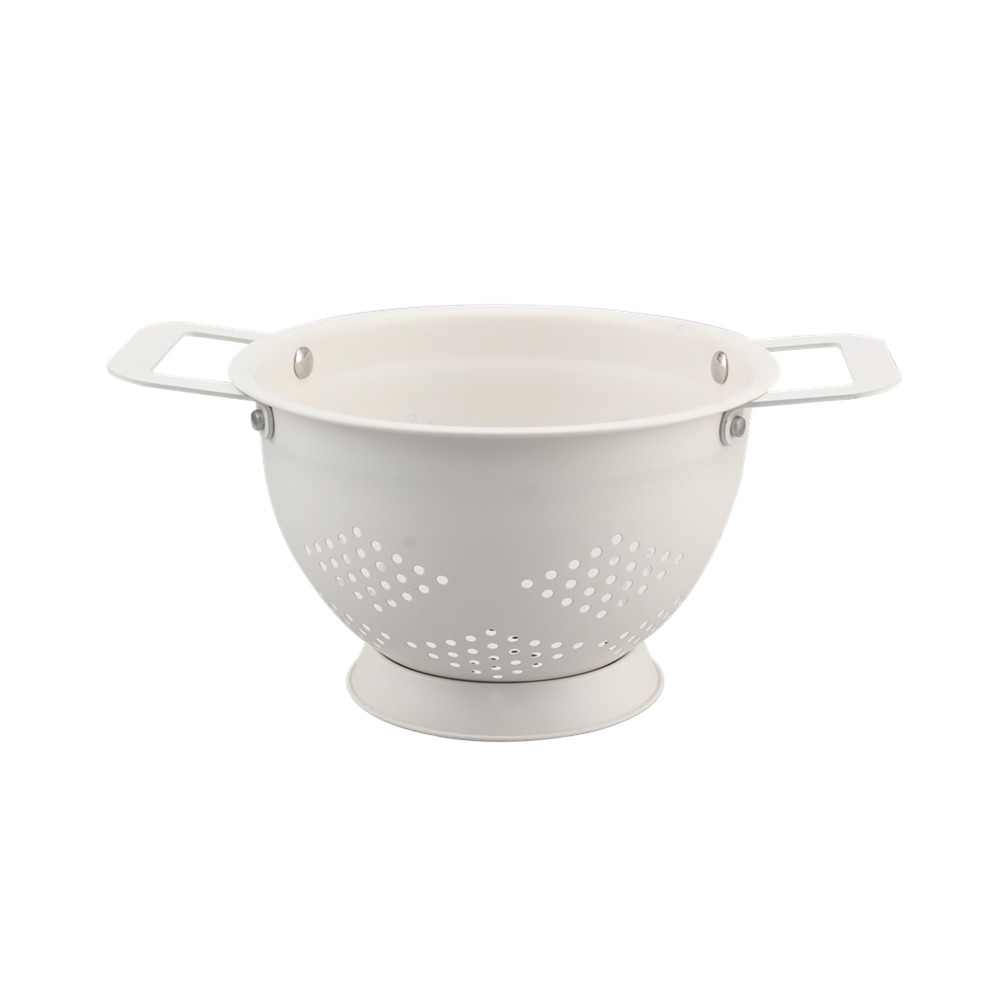 Morden Design White Stainless Steel Colander — product information