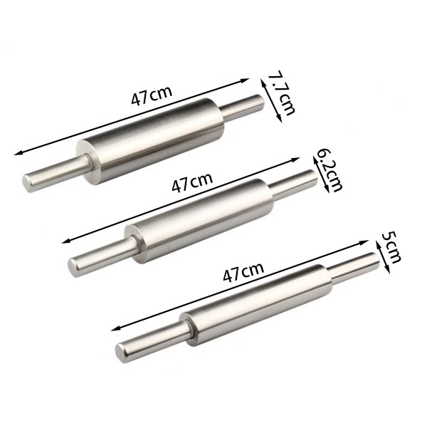 Stainless Steel Rotating Rolling Pin, Non-Stick And Maintenance Free — product information