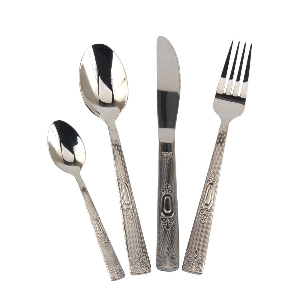 Stainless Steel Mirror Polished Cutlery Set Include Forks Spoons Knives, Mirror Polished Tableware Set — 5