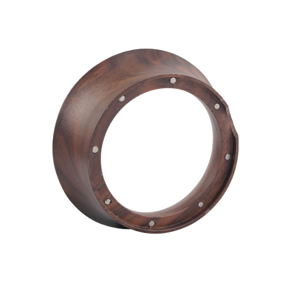 Wooden Espresso Tools Portafilter Funnel, Magnetic Dosing Ring — 2