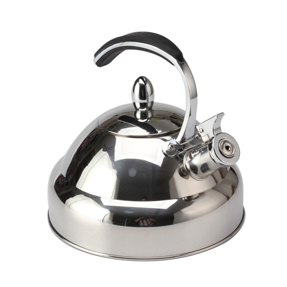 Stainless Steel Whistling Tea Kettle With Silicone Handle — 5