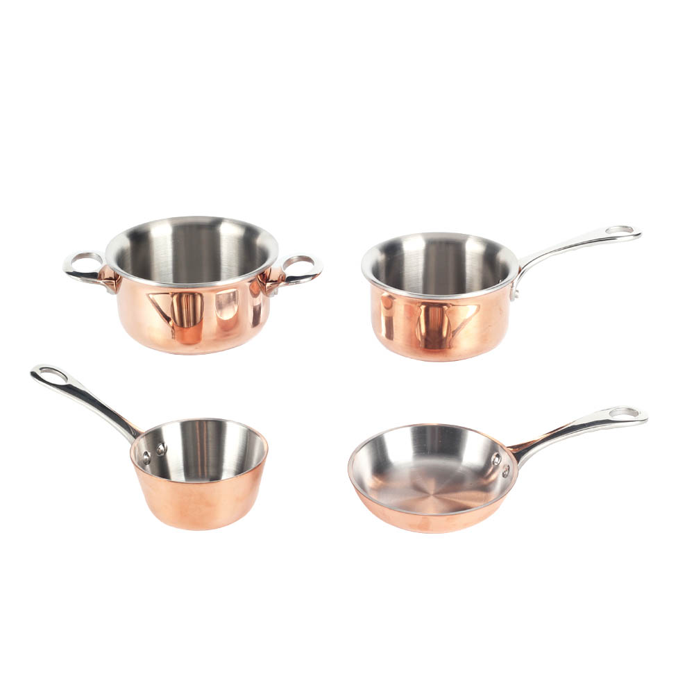 Stainless Steel Tri-Ply Mini Cookware Set — 6