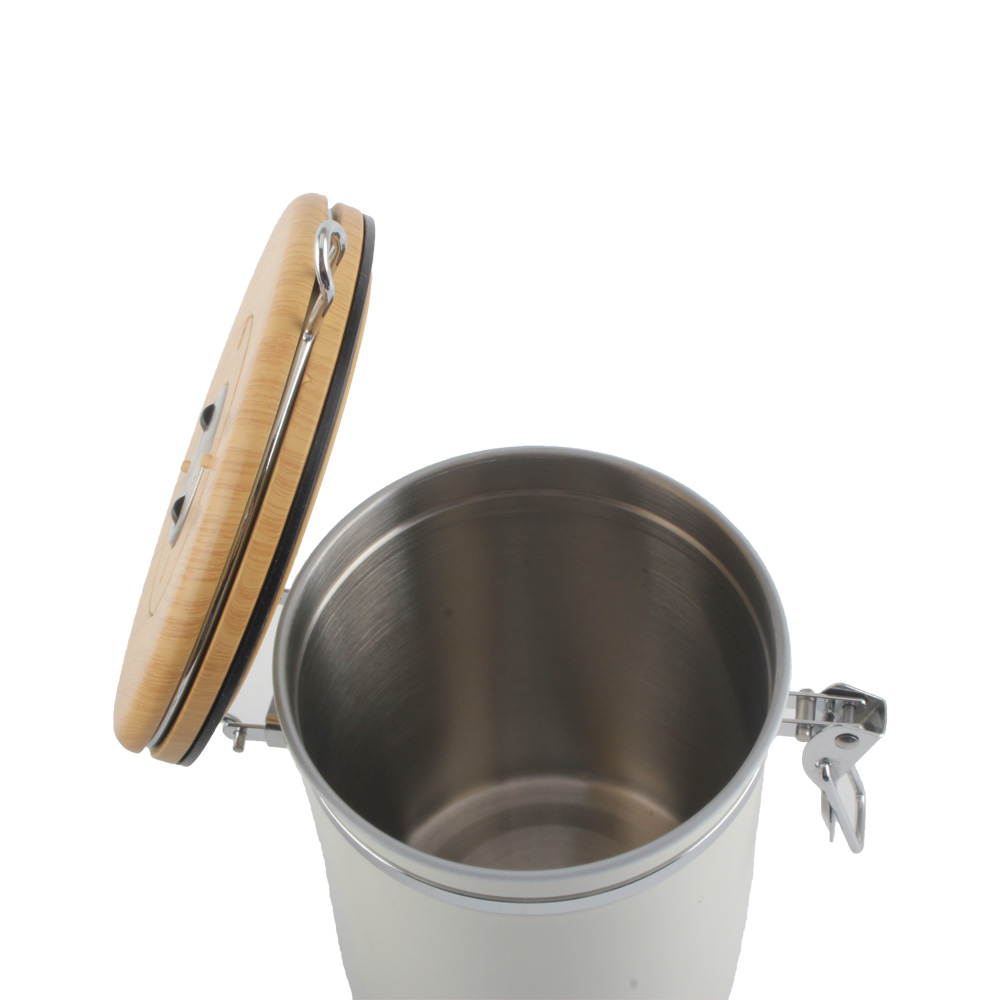 Food Storage Sugar Tea Coffee Snacks Kitchen Jar With Wood Lid — 3