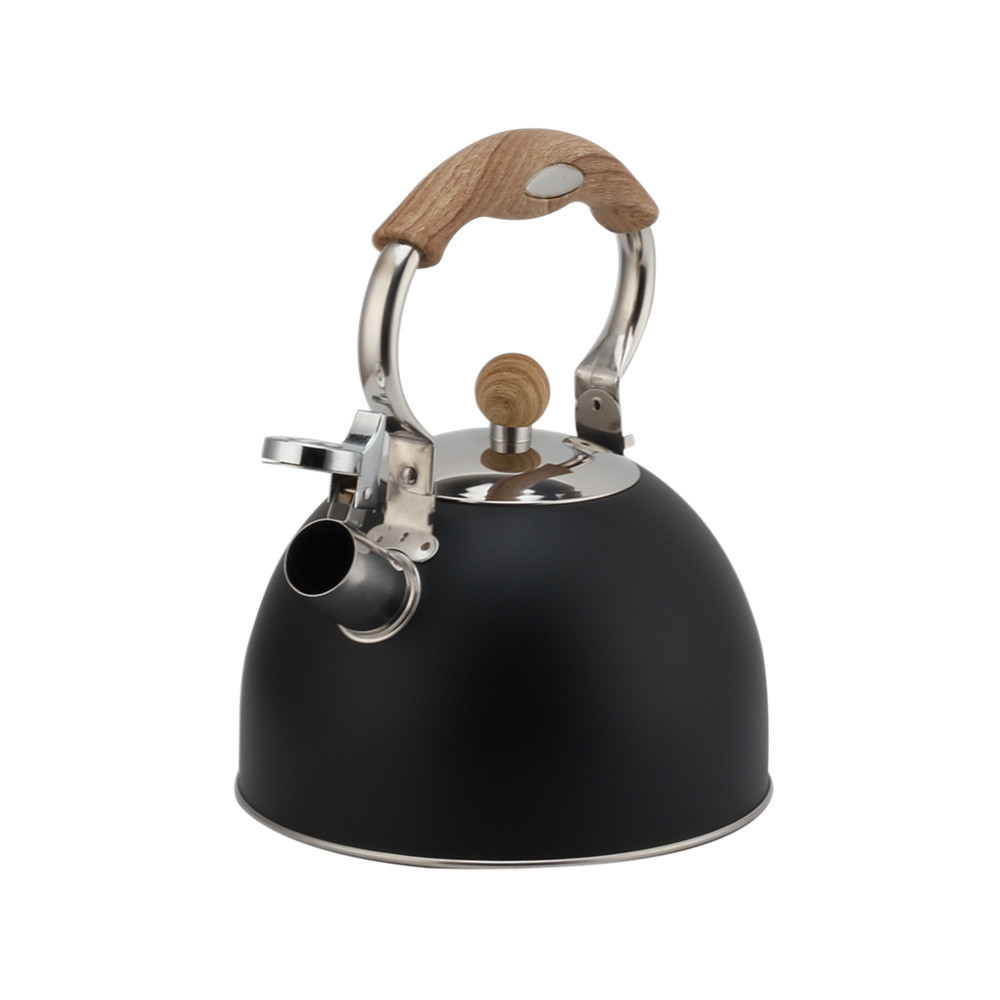 Stainless Steel Whistling Kettle ,Teapot Suitable for Induction And Gas, Black Color — 3