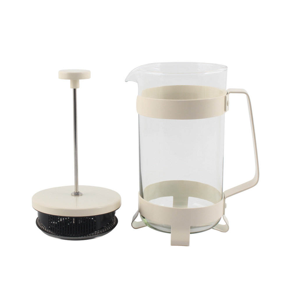 French Press Coffee Maker, High-Heat Borosilicate Glass, Stainless Steel Coffee Press — 3