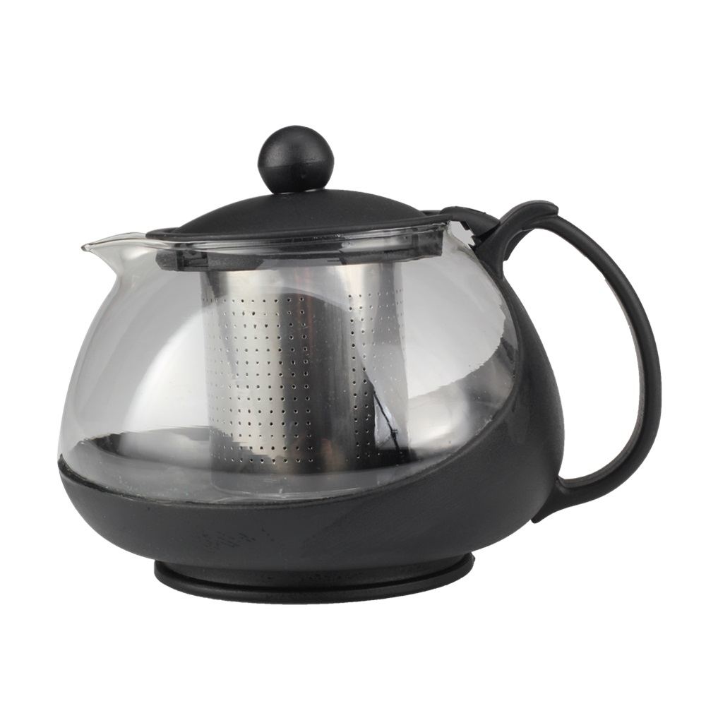 Glass Teapot With Heat Resistant Stainless Steel Infuser Perfect for Tea And Coffee — product information
