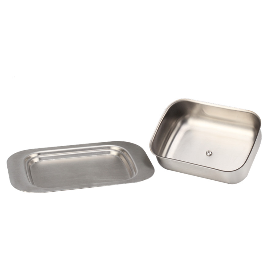 Stainless Steel Butter Dish With Lid — 3