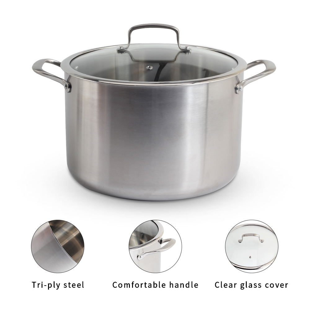 Tri-Ply Stainless Steel Stock Pot — 5