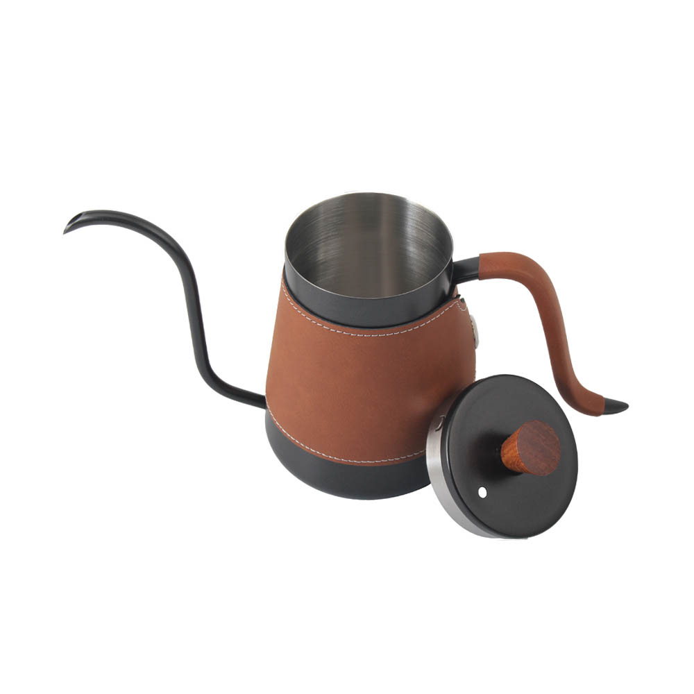 Pour Over Coffee Kettle With Leather Cover — product information