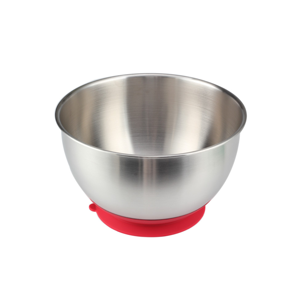 Stainless Steel Mixing Bowl With Suction Cup Silicone Bottom — 7