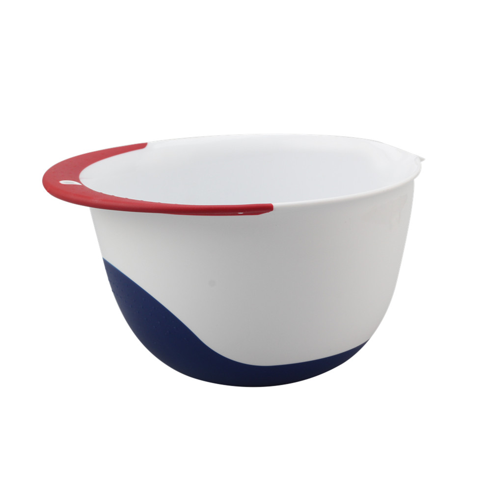 2 Piece Plastic Mixing Kitchen Bowl Set, Handles Easy Pour Spout And Non Slip — 3