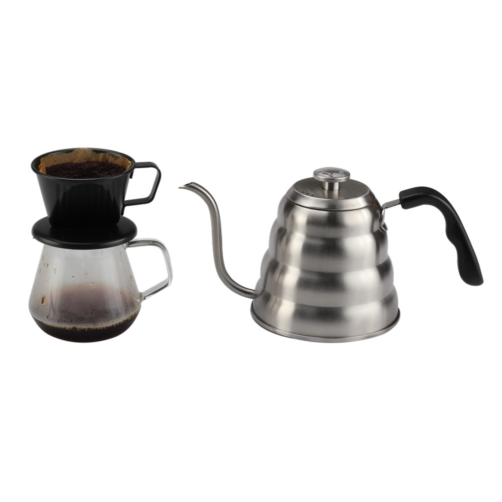 Coffee Maker Set, Pour Over Coffee Gooseneck Kettle With Thermometer — 3