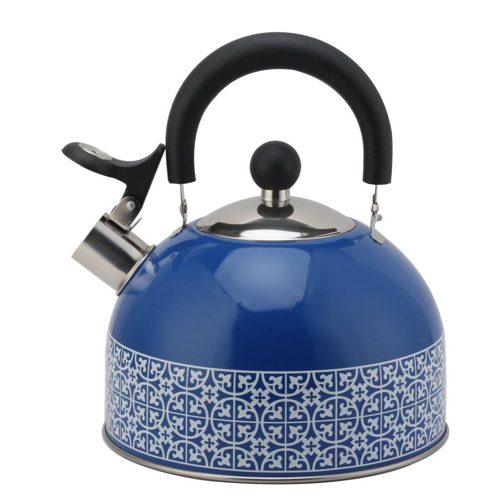 Patterned Stainless Steel Tea Kettle With Whistling Sound — 3