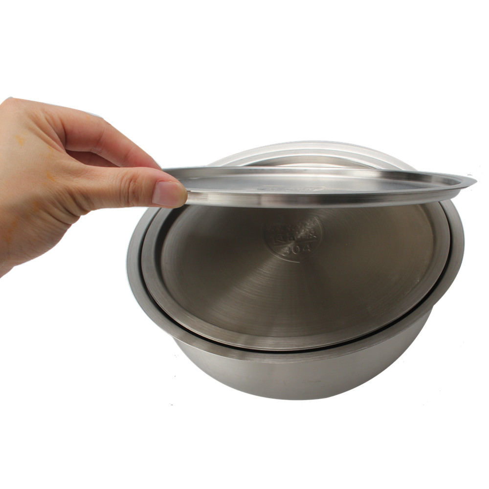 Stainless Steel Nesting Bowls With Lids — 7