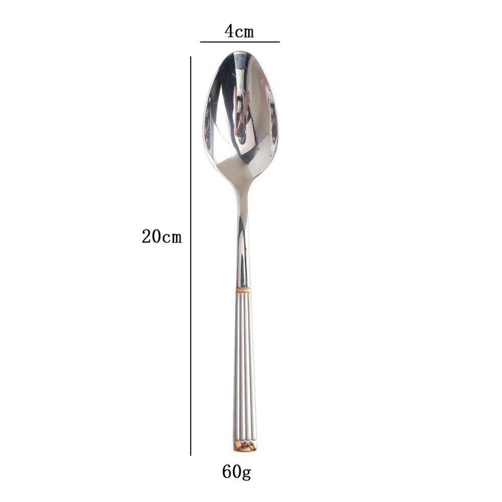 Gold Accent Mirror Polished,Dishwasher Safe stainless Steel flateware set — 3
