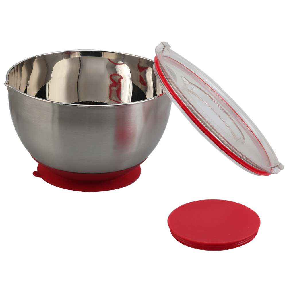 Suction Bottom Bowl, Mixing Bowl With 3pcs Graters — 4