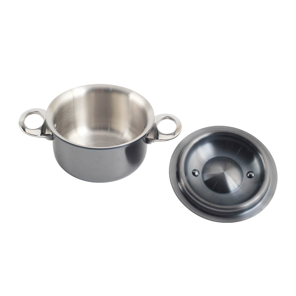 Gun Black Stainless Steel Tri-Ply Mini Sauce Pot — 4