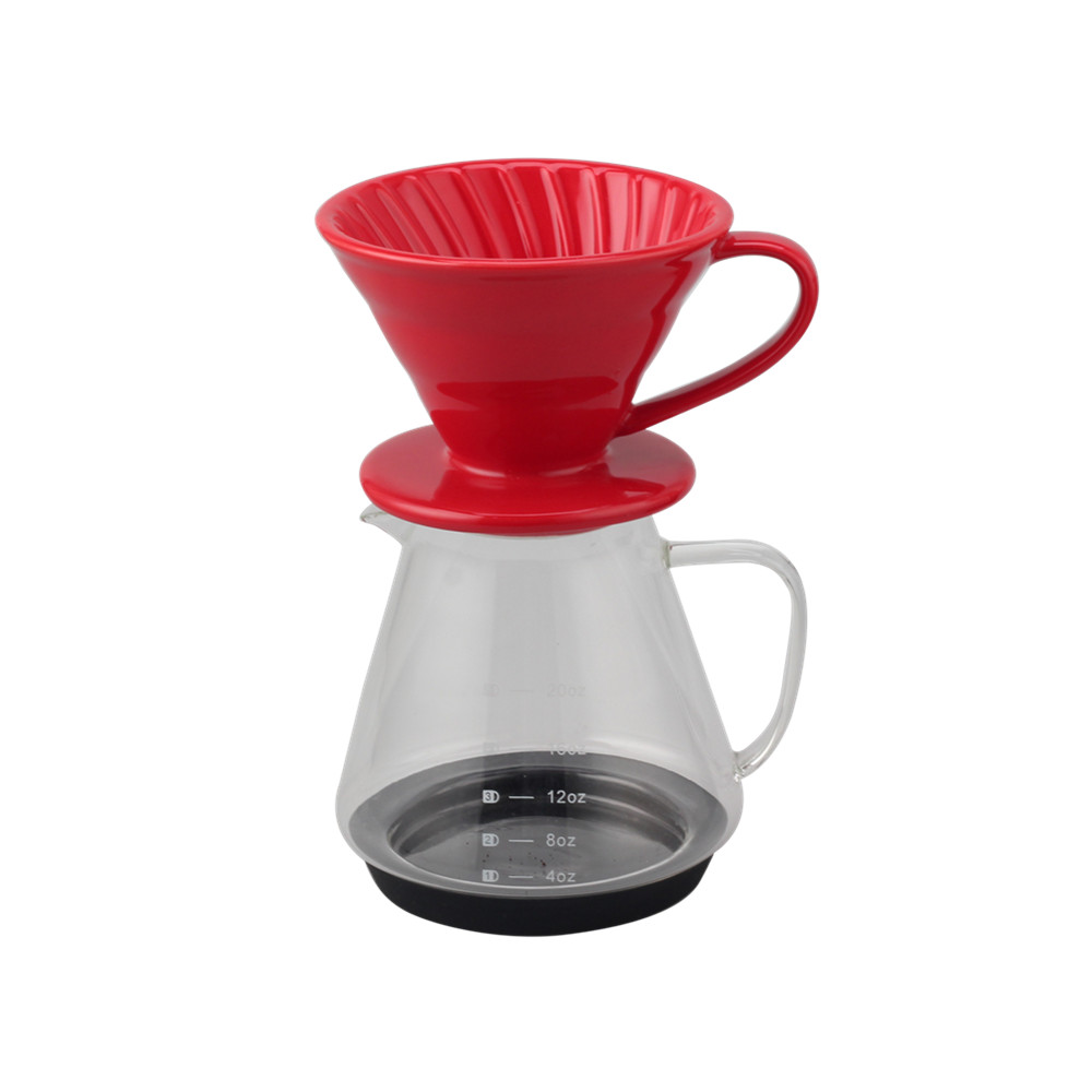 Pour Over Coffee Maker Set, Premium Ceramic Dripper — 2
