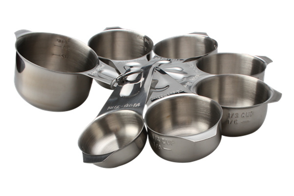 Premium Stackable Stainless Steel Cups Measuring Set for Gift Dry Liquid Ingredients Cooking Baking — 4