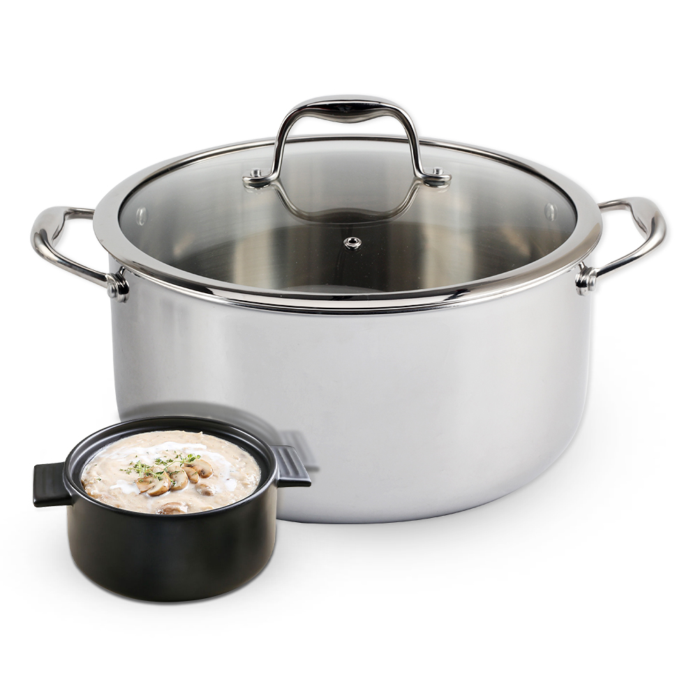 Stainless Steel Stock Pot With Handle — 4