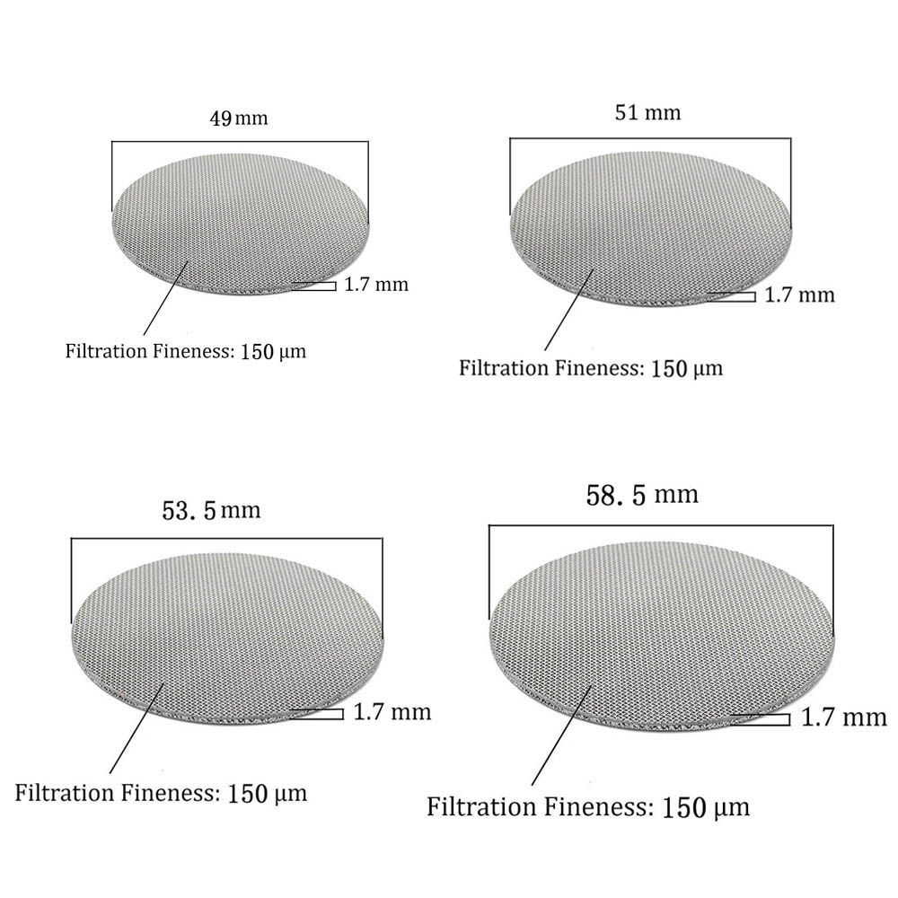 1.7mm Thickness 150μM Reusable Coffee Filter Bottom Mesh Filter for Espresso Holder — product information