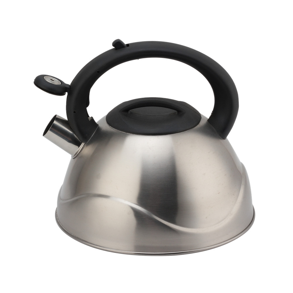 Stainless Steel Whistling Kettle, Ergonomic Handle, Silver Color — 3