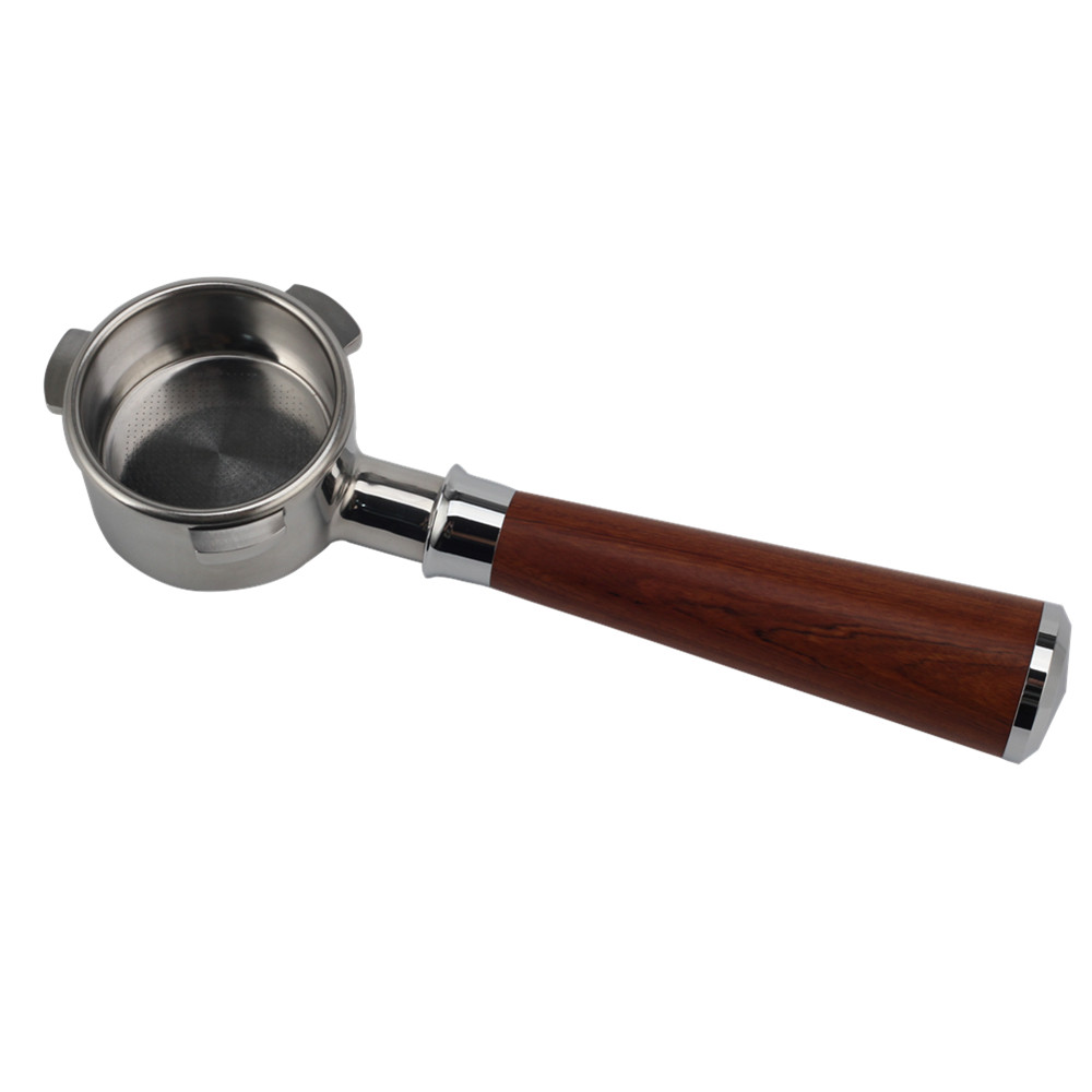 Stainless Steel Portafilter With Wood Handle — product information