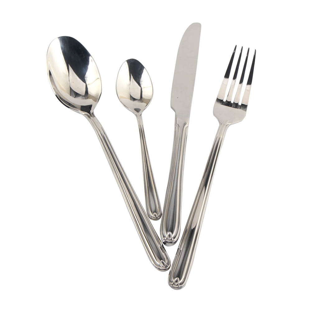 18/10 Stainless Steel, Silverware Set with Serving Utensils Include Forks Spoons Knives, Mirror Polished Tableware Set — 4