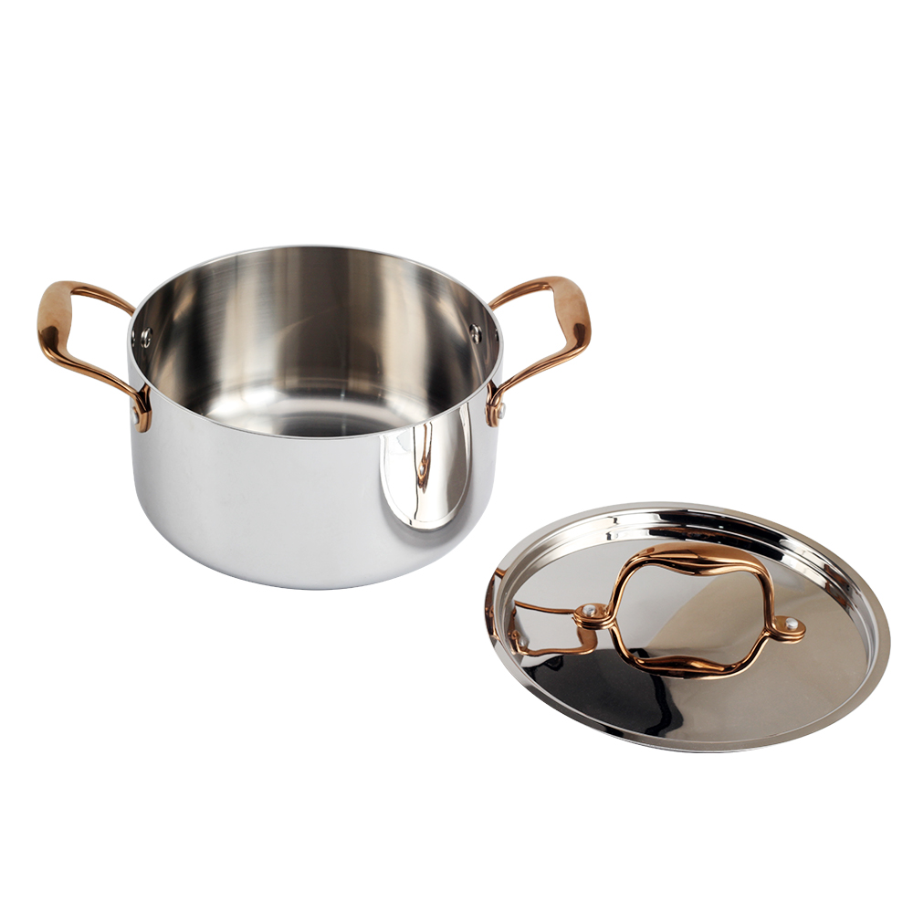 Whole-Clad Tri-Ply Small Stainless Steel Induction Stock Pot — 4