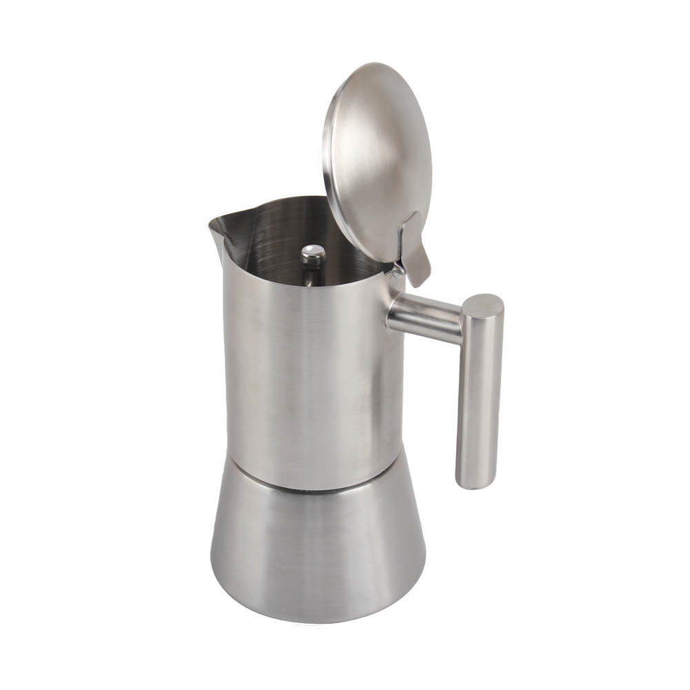Matt Finish Stainless Steel Moka Pot — 3