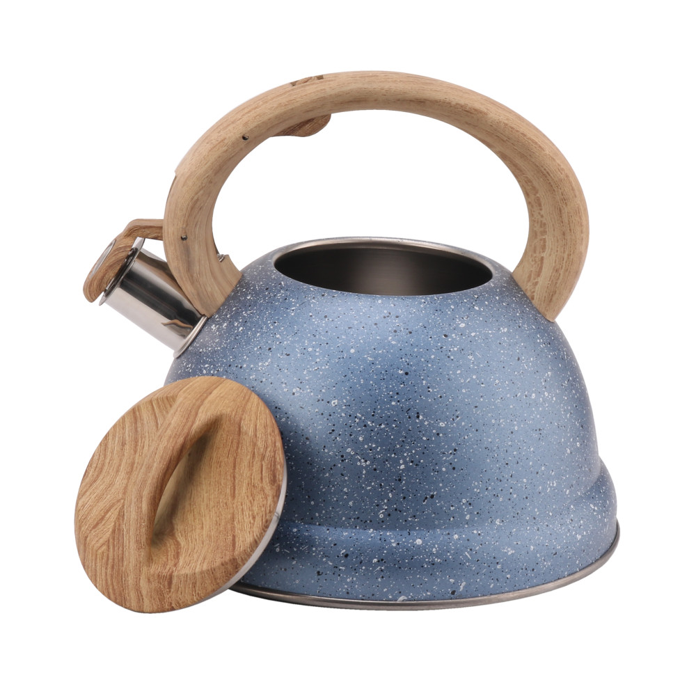Kettle With Whistle, S/S Whistling Kettle, Wooden Handle — 6