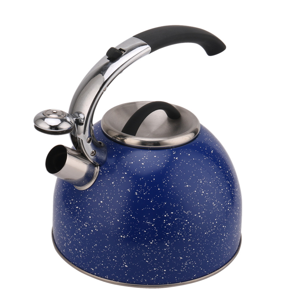 3 Litre Capacity Stainless Steel Whistling Tea Kettle-Blue — 3