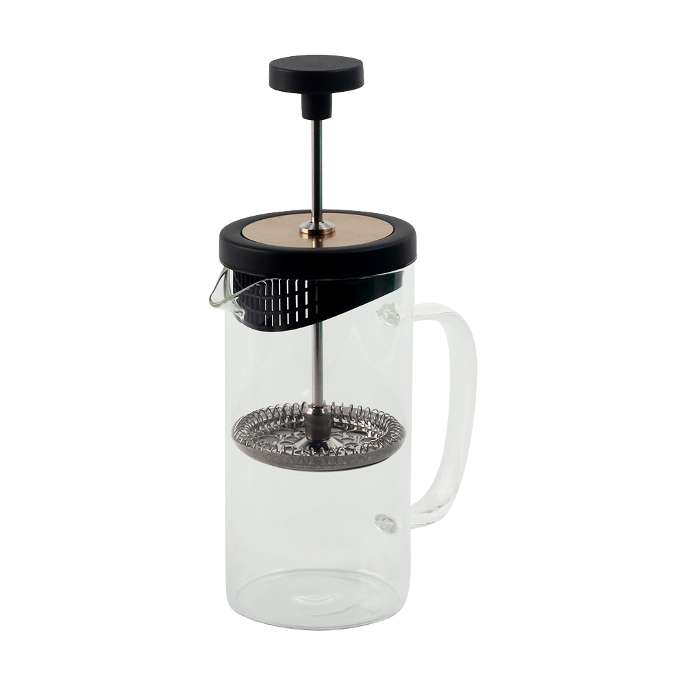 Stainless Steel Filter Plunger System & Durable Borosilicate Heat Resistant Coffee Press — product information