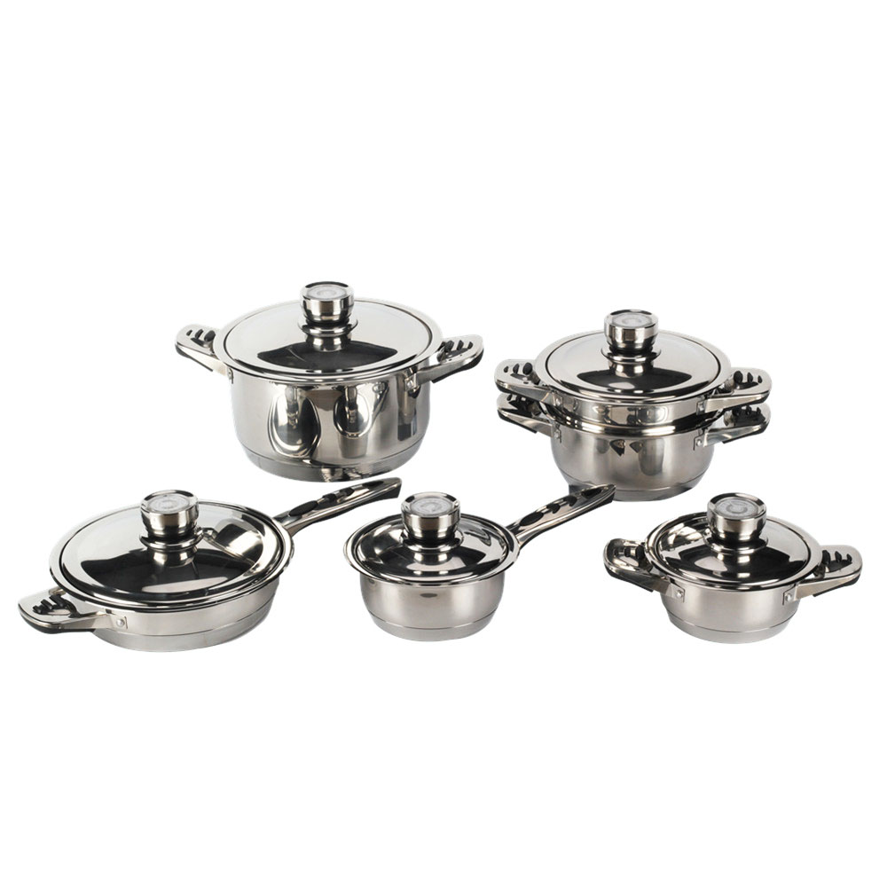 12-Piece Stainless Steel Pots And Pans